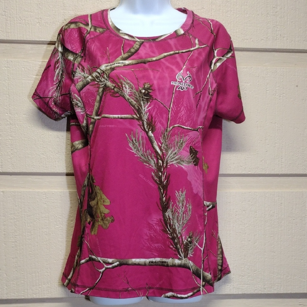 Realtree Pink Camouflage Tee M (8-10)